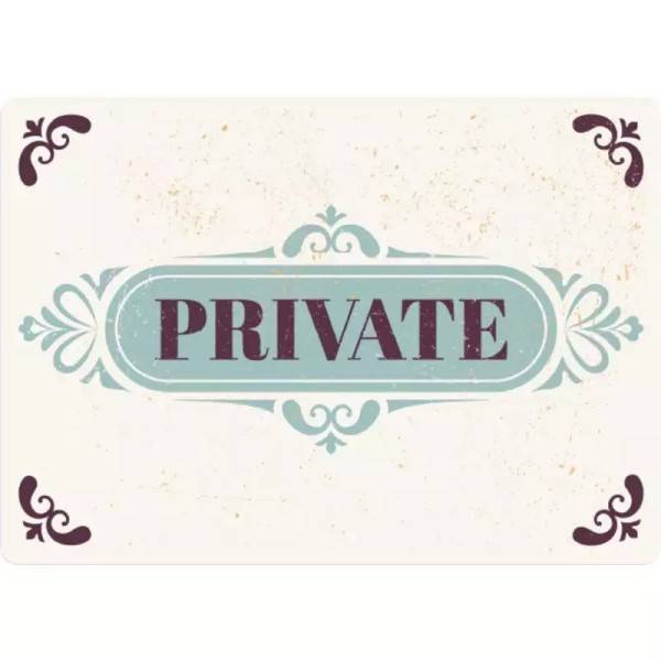 Metallschild "Private (h)"